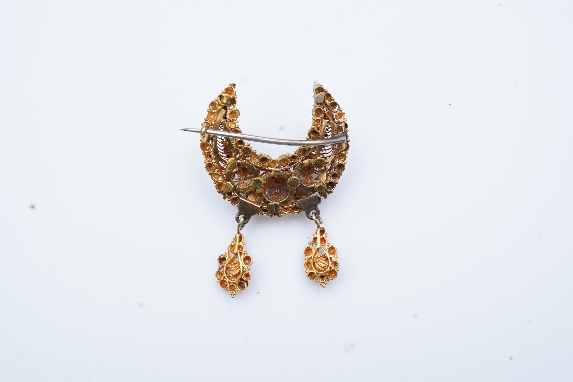 A gold and gem-set brooch, 1830s composite